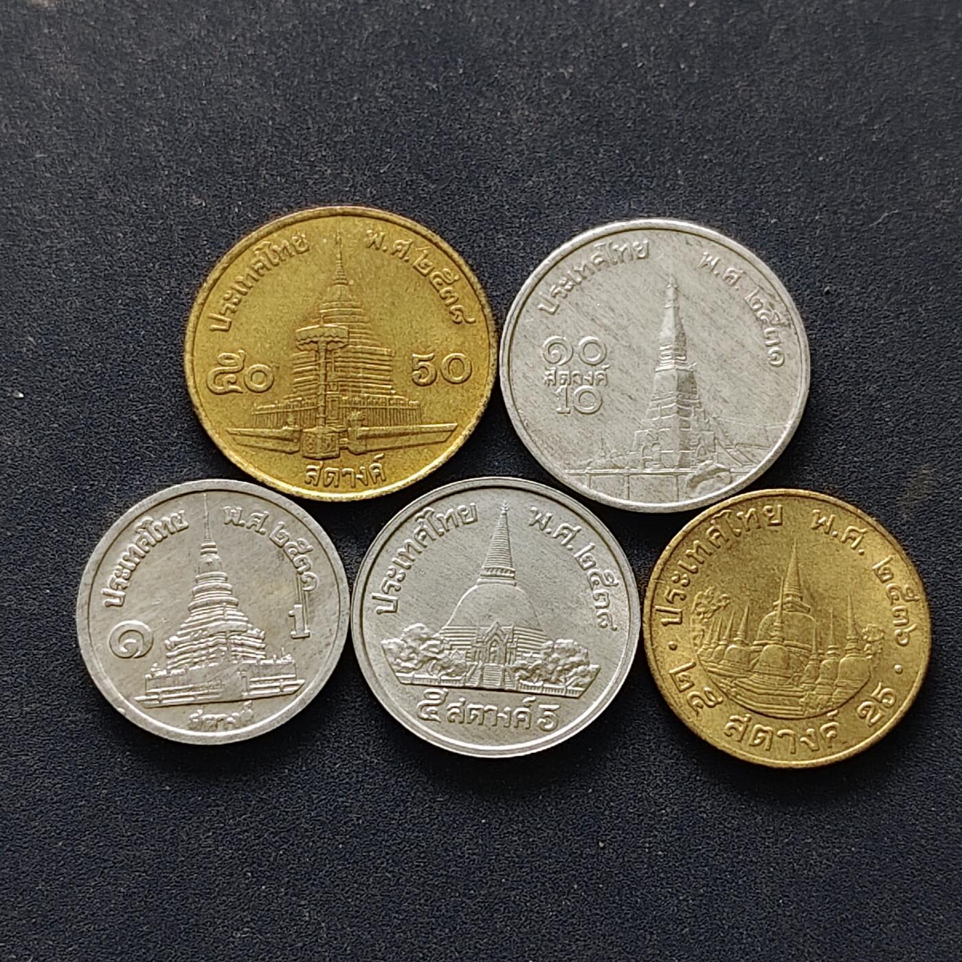 【全场包邮】纯粹捡漏拍514场 泰国拉玛九世寺庙版5枚一组