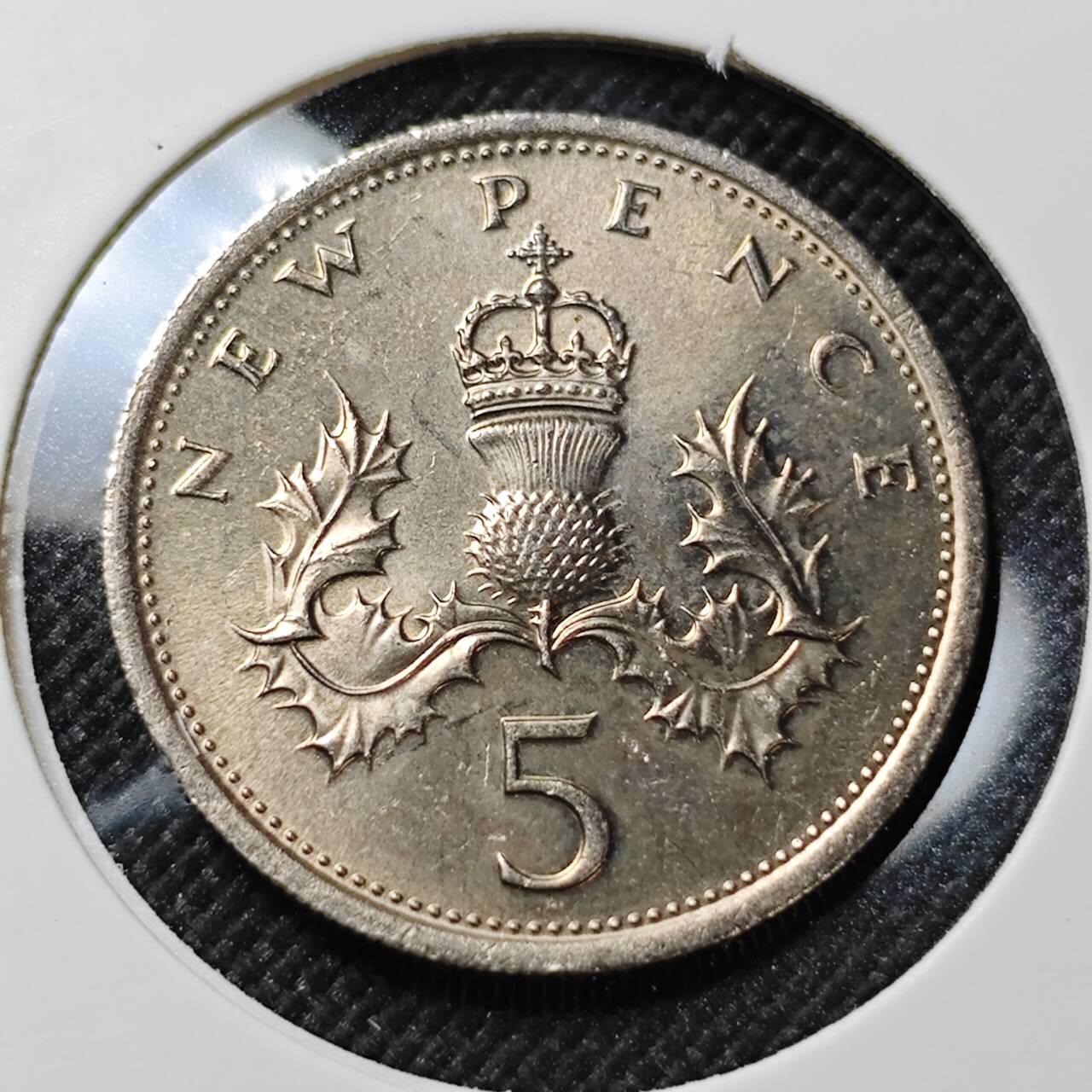 KK钱币收藏小铺  第409期 2月预留时间 周末发货  英国大5便士 好品