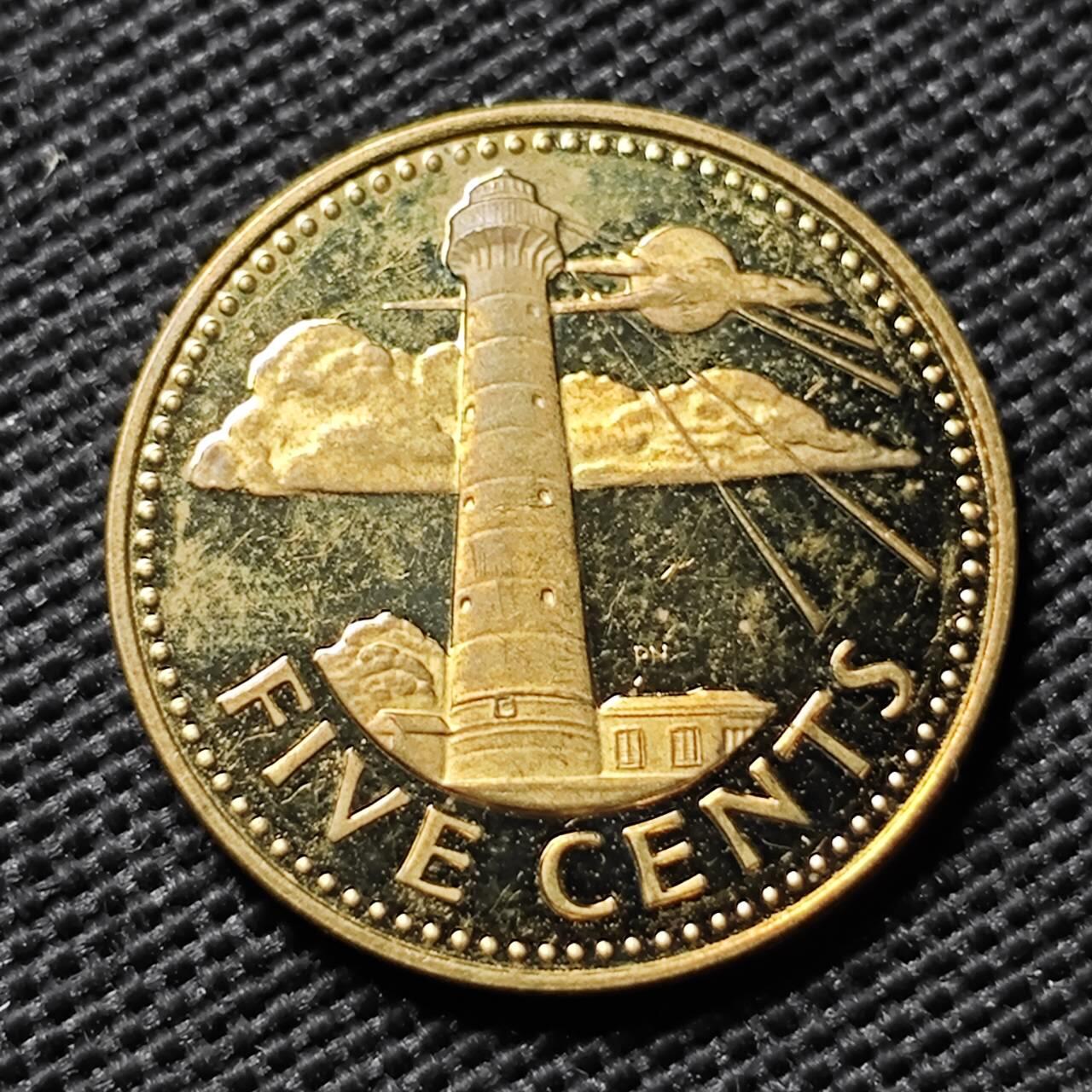 KK钱币收藏小铺  第408期 2月预留时间 周末发货  1980巴巴多斯5分 精制币