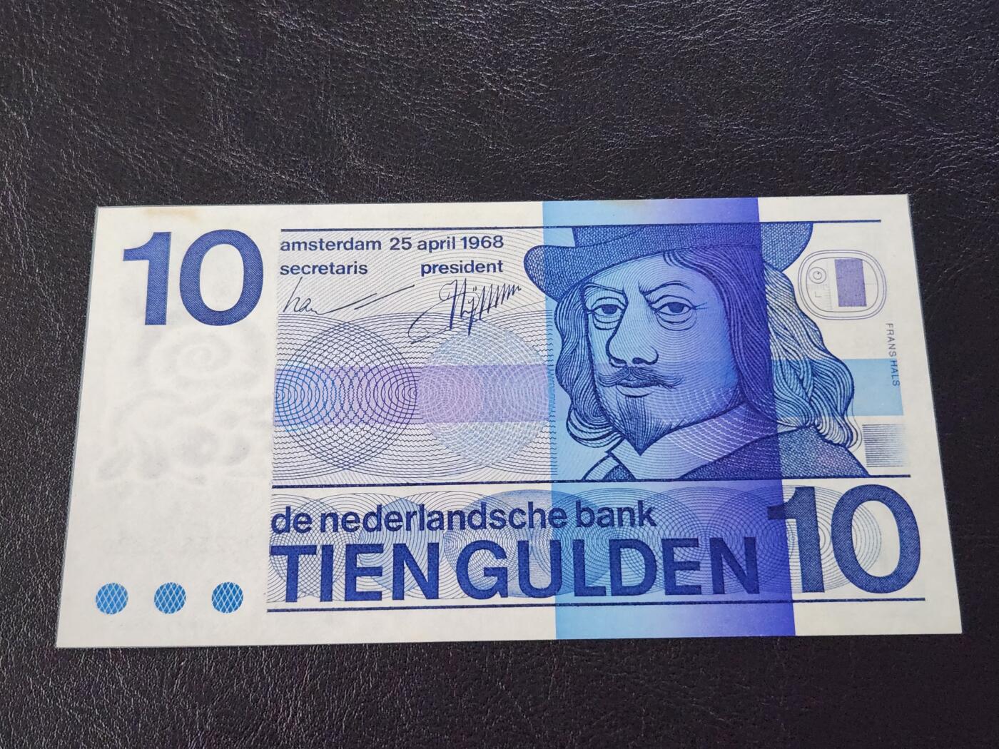 3月27号晚上8点 外国纸币自动截拍第46场 荷兰10盾美品