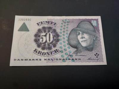 博彦收藏    4月1日 8点 钱币专场 - 丹麦 50克朗 AU 9品