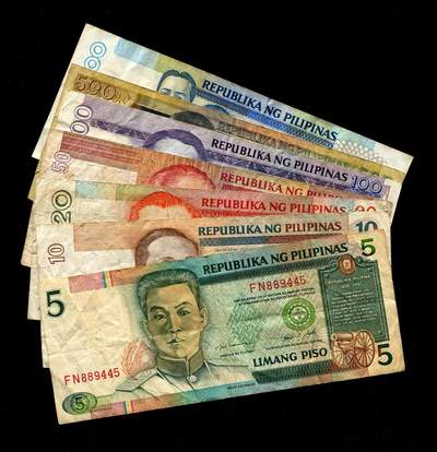 各国钱币套装场 - 菲律宾 1995-1999年5,10,20,50,100,500,1000比索，Type5型，全套
