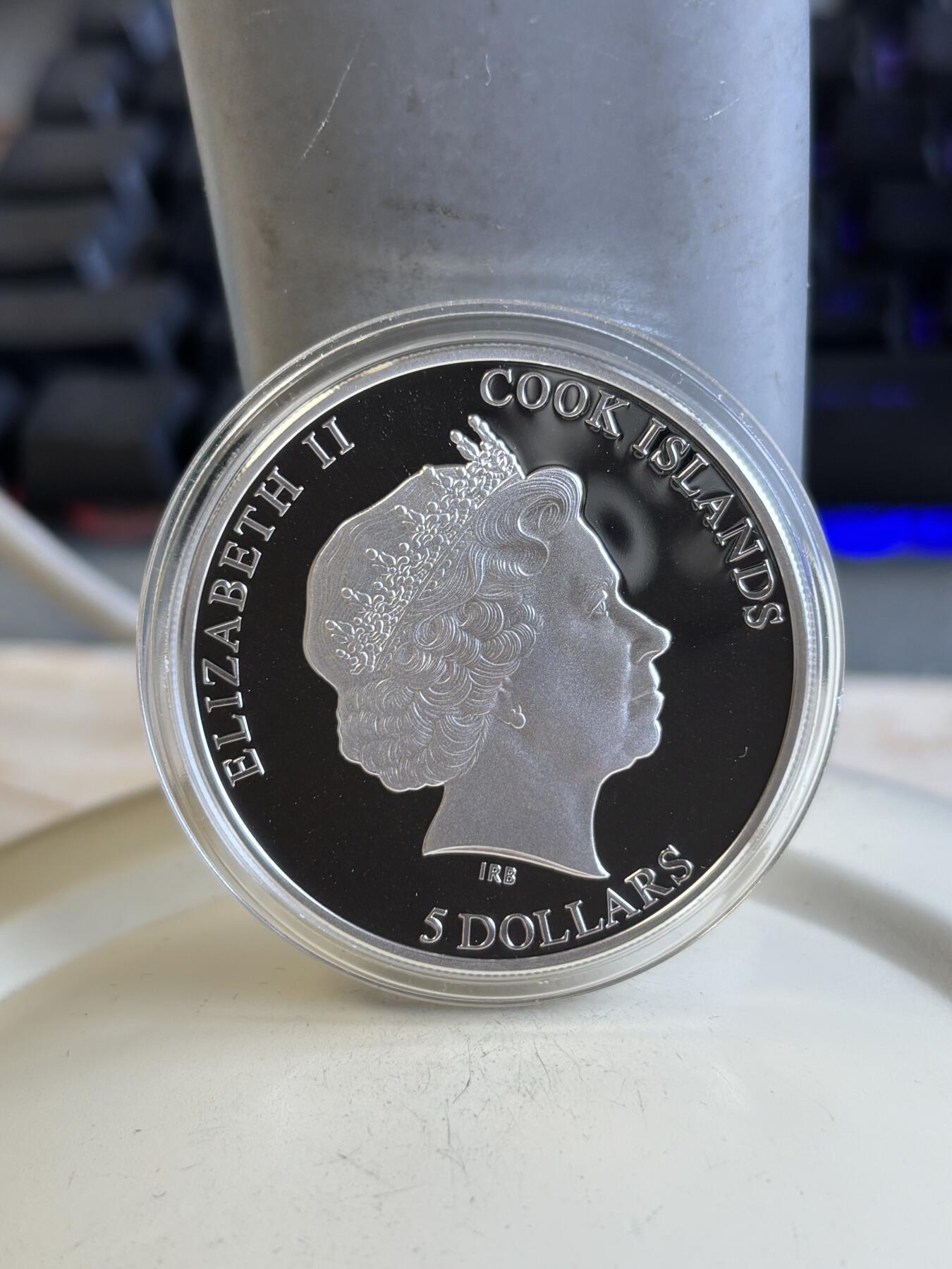 第195期拍卖 库克2012年太平洋岛国论坛20克纯银彩色精制银币，999银，发行950枚