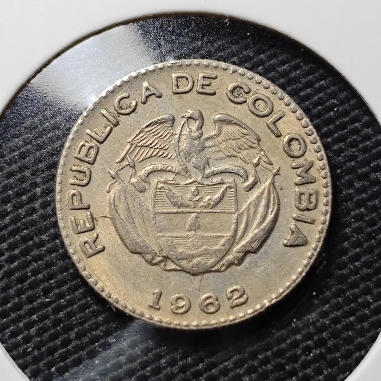 KK钱币收藏小铺  第407期 2月预留时间 周末发货  1962哥伦比亚10分
