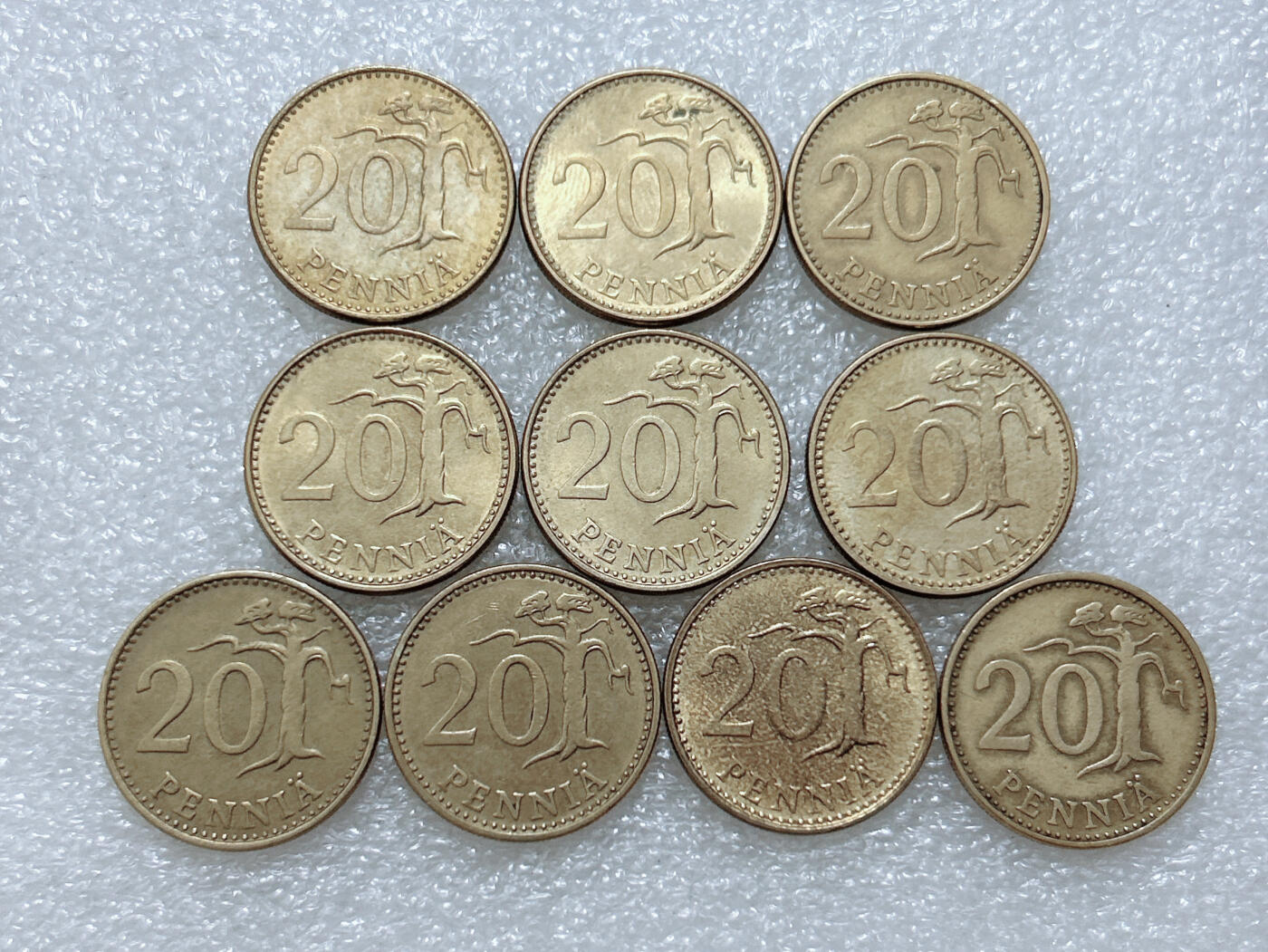 第一海外回流一元起拍收藏 散集专场  第306期 芬兰20芬尼硬币 10枚