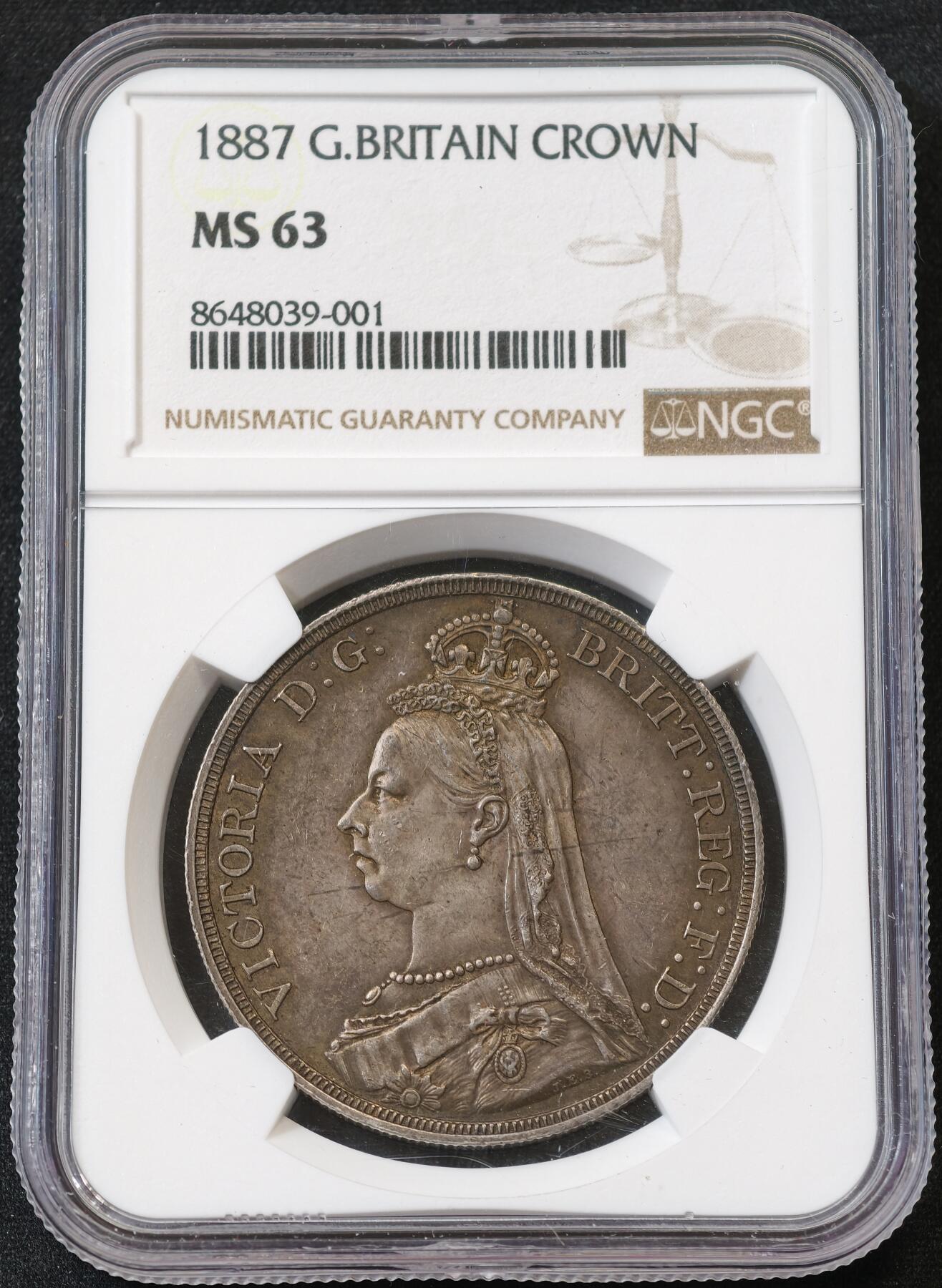 “方寸甄品”甄品场，甄臻铺-世界币章拍卖（第57期，直播拍卖），送拍享返佣金等优惠多多 NGC-MS63 1887年英国高冠马剑，包浆深邃，品相难得