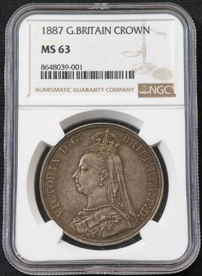 “方寸甄品”甄品场，甄臻铺-世界币章拍卖（第57期，直播拍卖），送拍享返佣金等优惠多多 - NGC-MS63 1887年英国高冠马剑，包浆深邃，品相难得