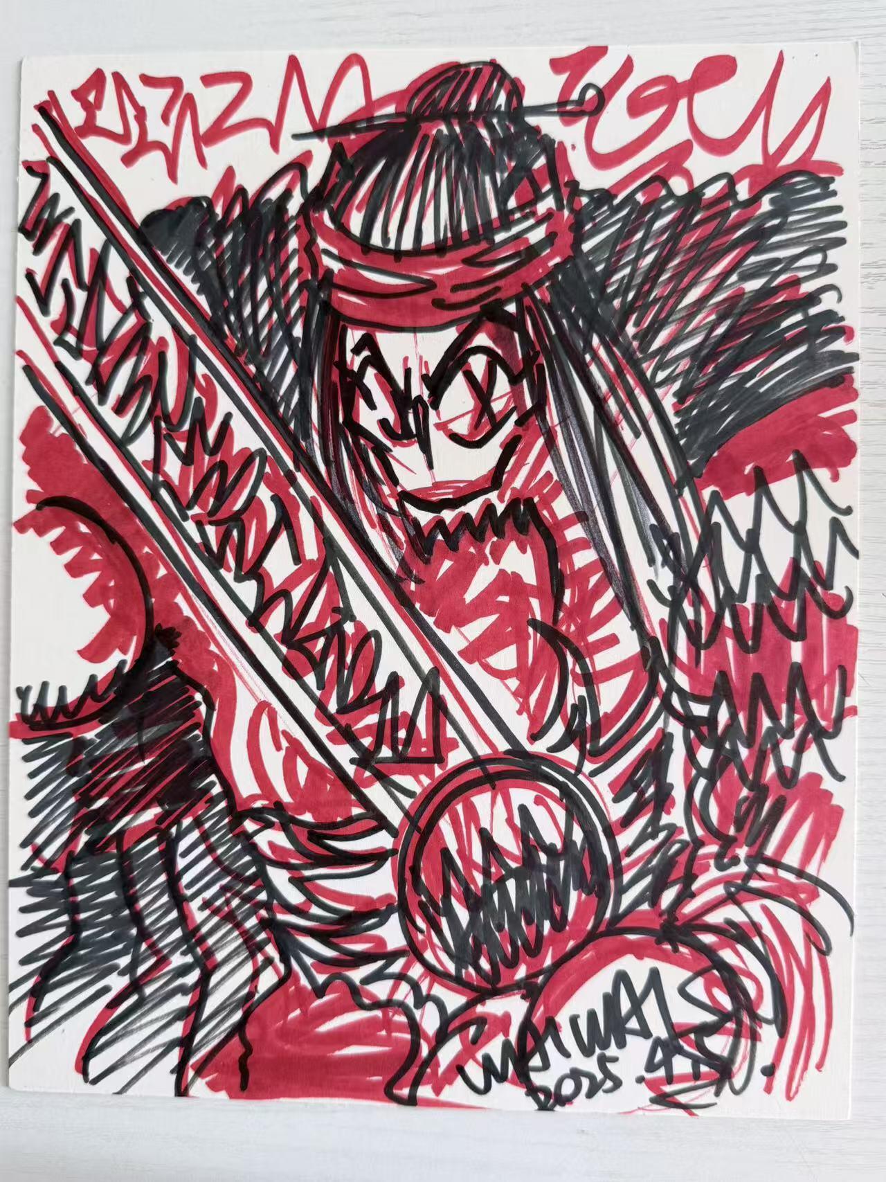 NO.28 好又多金牌大场，每周一站式配齐，方便凑单！（周6晚9点截拍，卖家送拍0抽成！） 【1/1手绘卡】画师waiwai签绘 尺寸：21.5cm*27cm