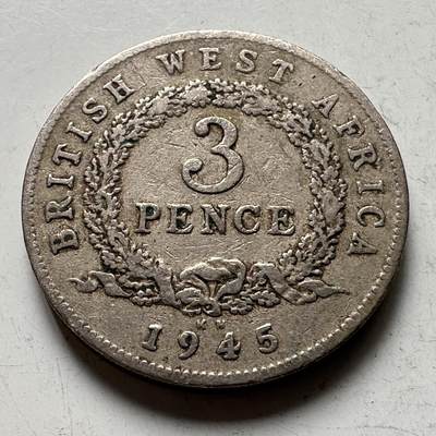 🌹外币初藏🌹🐯2026年第34场   每周二四六晚8️⃣点 接代拍 - 英属西非 1945年 乔治六世 3便士