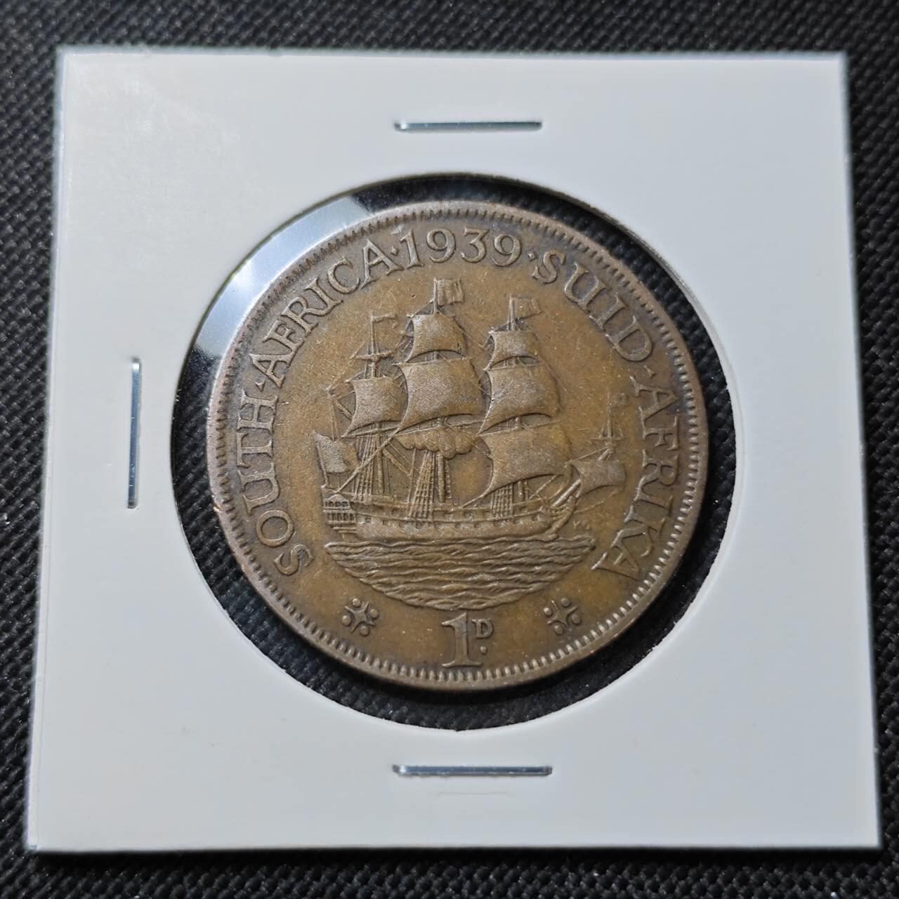 KK钱币收藏小铺  第409期 2月预留时间 周末发货  1939英属南非1便士铜币