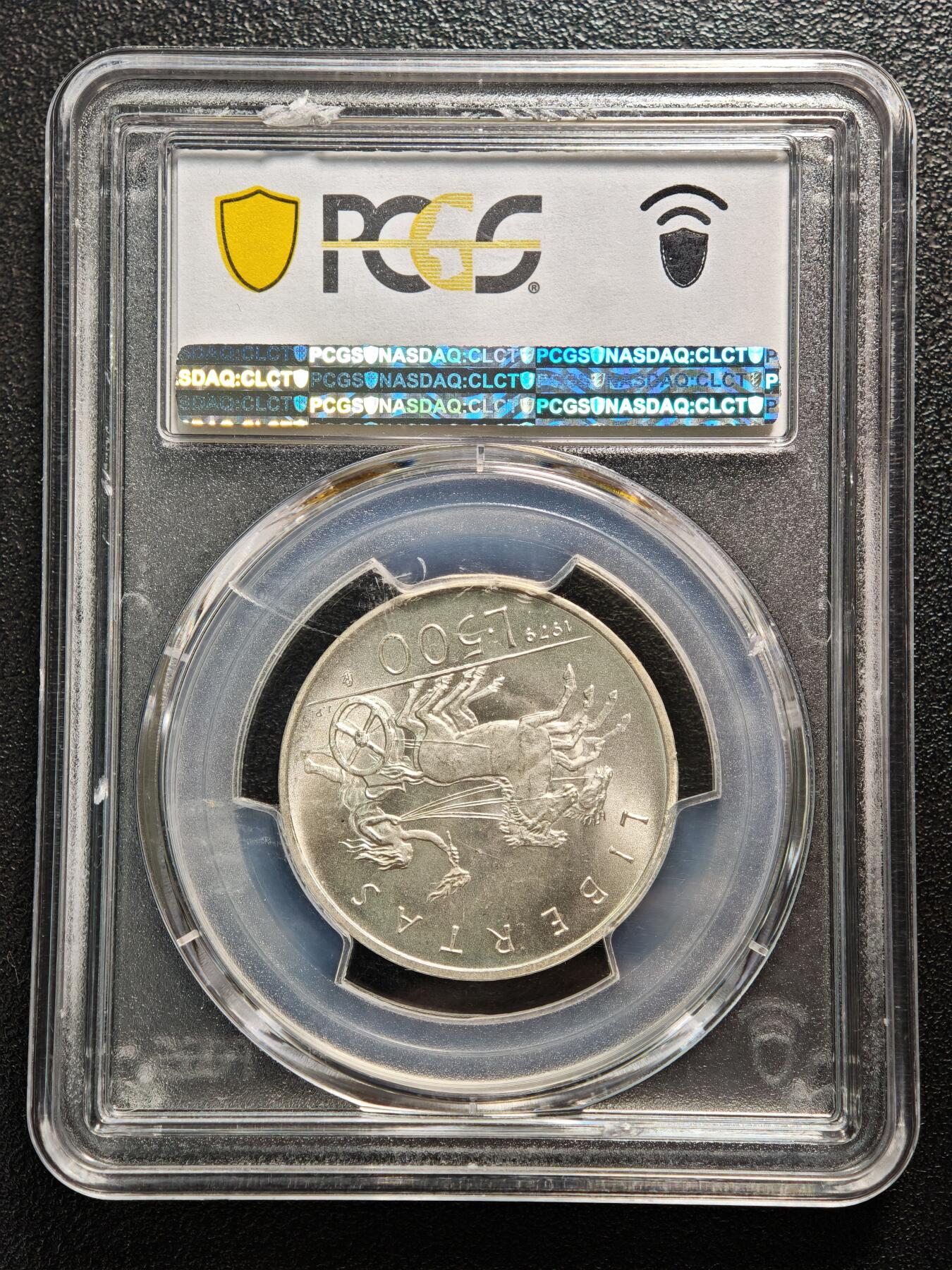 【德藏】世界币章拍卖第169期（拍品征集中~欢迎藏友联系） 1979年 圣马力诺500里拉银币 PCGS MS67 原光极强