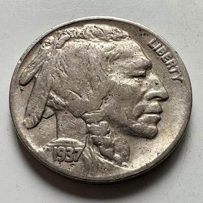 🌹外币初藏🌹🐯2026年第34场   每周二四六晚8️⃣点 接代拍 - 美国 1937年 印第安野牛 5分 铜镍币 