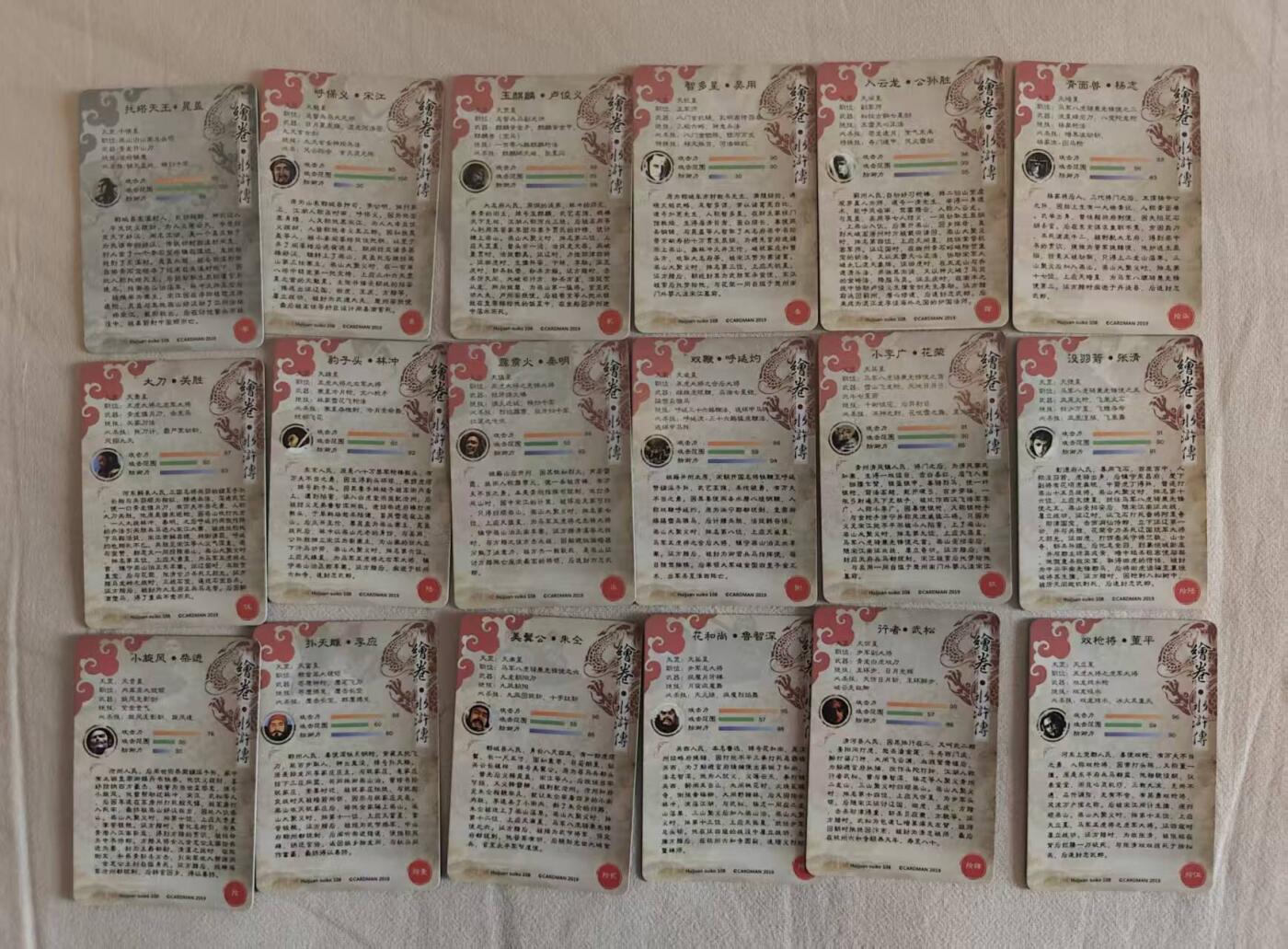 龙虎卡牌-八零场，奇点炸场！！（满200元包邮，无佣金，每周六结拍，欢迎送拍） 【套卡】纱布闪109张全 卡德曼 正子公也 - 水浒108将&晁盖  (日漫卡尺寸 早期精品 已绝版)