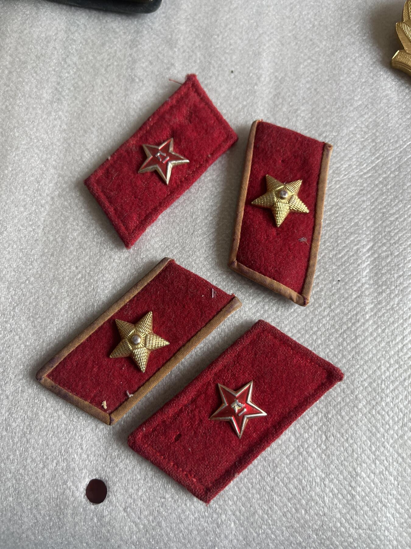 社会主义国家徽章小拍 南方社会主义国家呢子领章两副