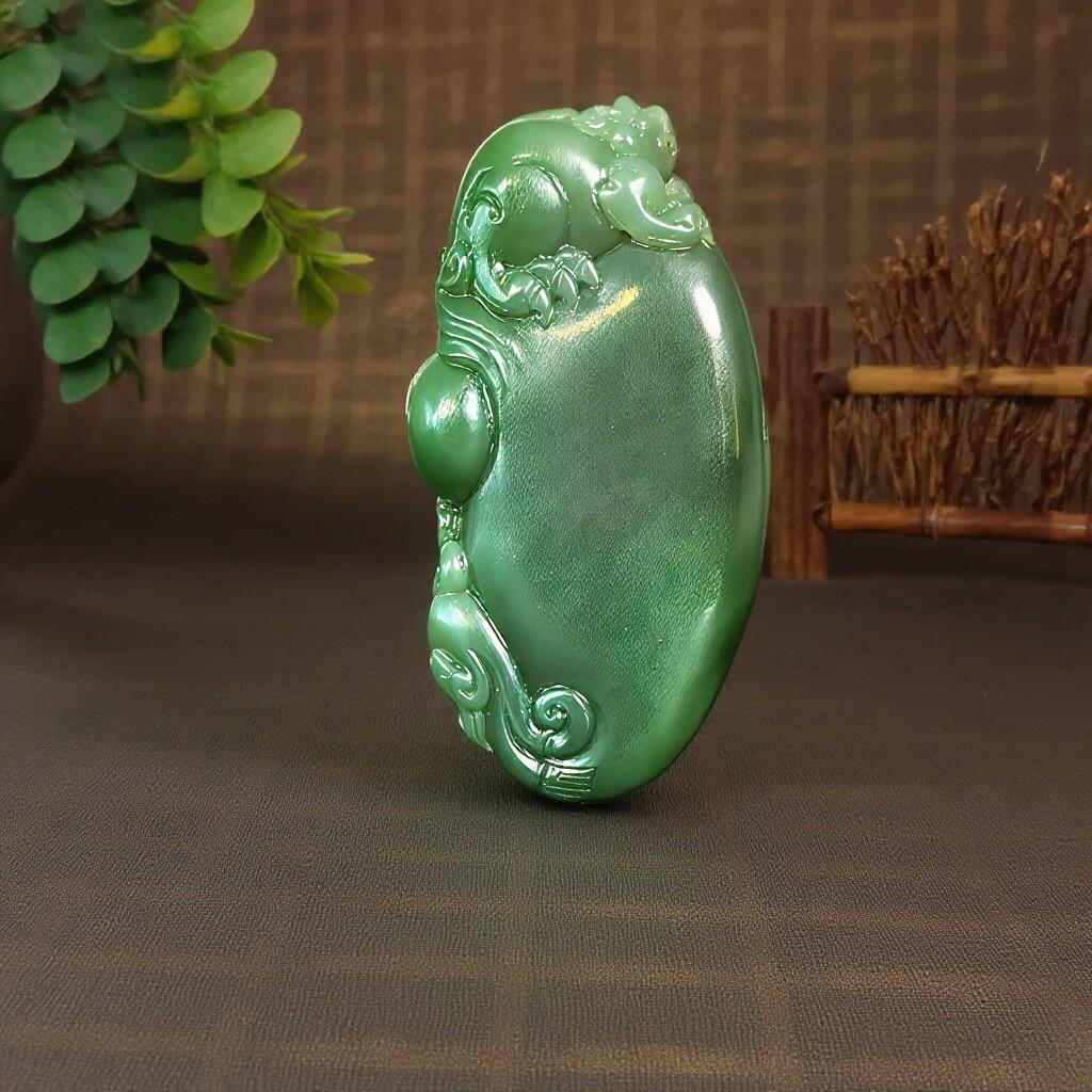 碧月说宝 君子怀瑾·当代和田玉清风专场(六) 和田碧玉瑞兽
