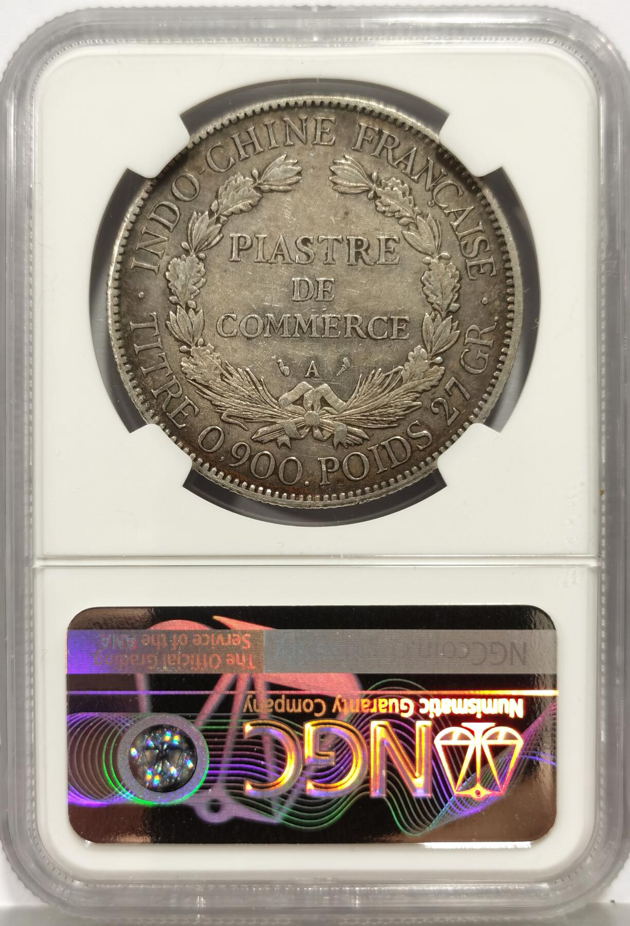 博洋堂“芳菲春韵”3月精品大拍专场暨第166期（全场包邮） NGC XF40 法属印支1907年A版坐洋银币，原味包浆-2