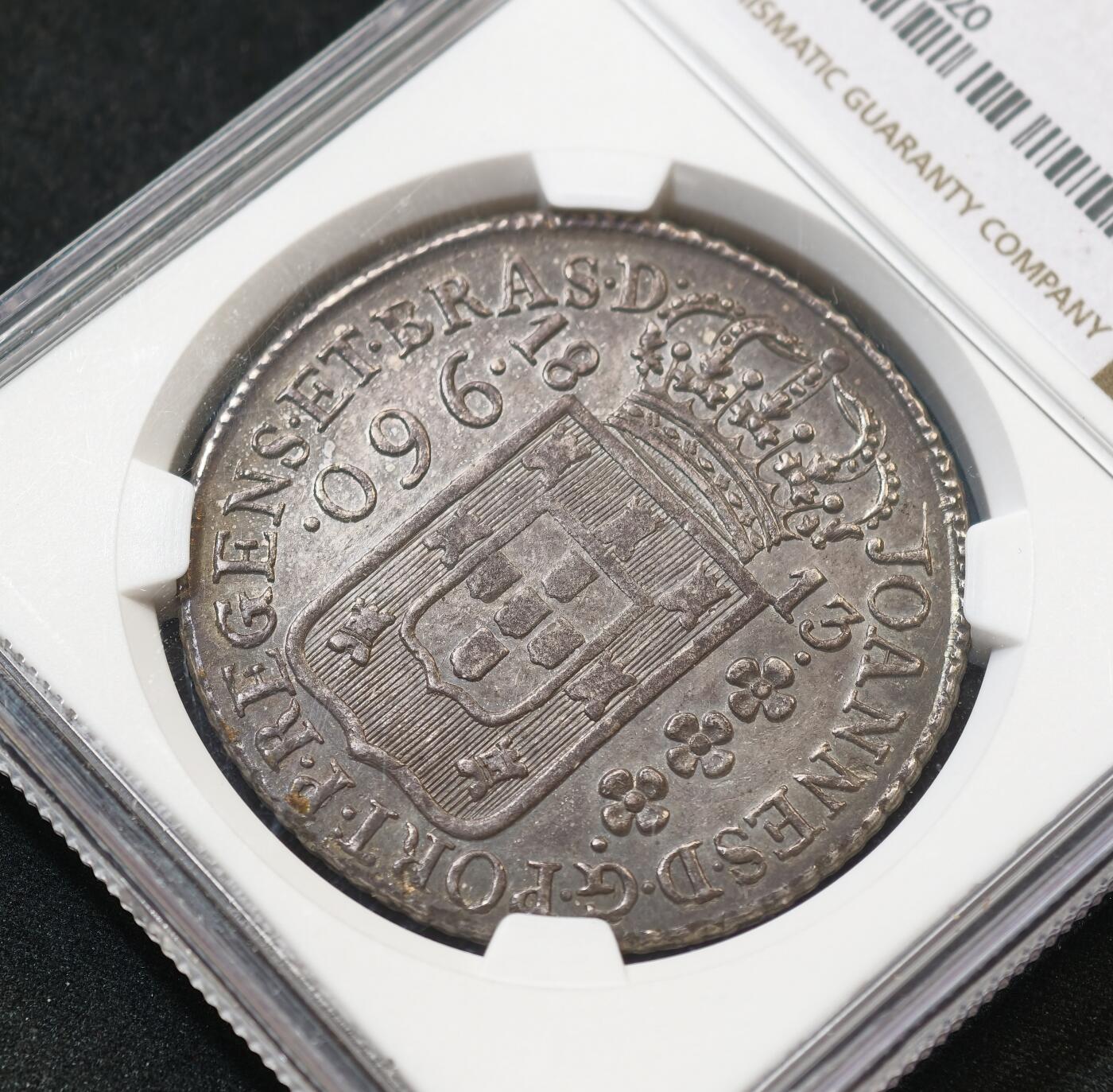 “方寸甄品”甄品场，甄臻铺-世界币章拍卖（第57期，直播拍卖），送拍享返佣金等优惠多多 NGC-AU501813B 巴西960R 大银币，包浆醇厚