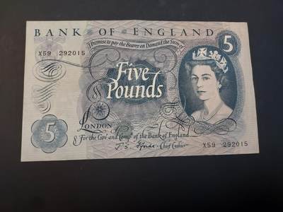 博彦收藏    4月1日 8点 钱币专场 - 英国女皇旧版5镑 流通好品