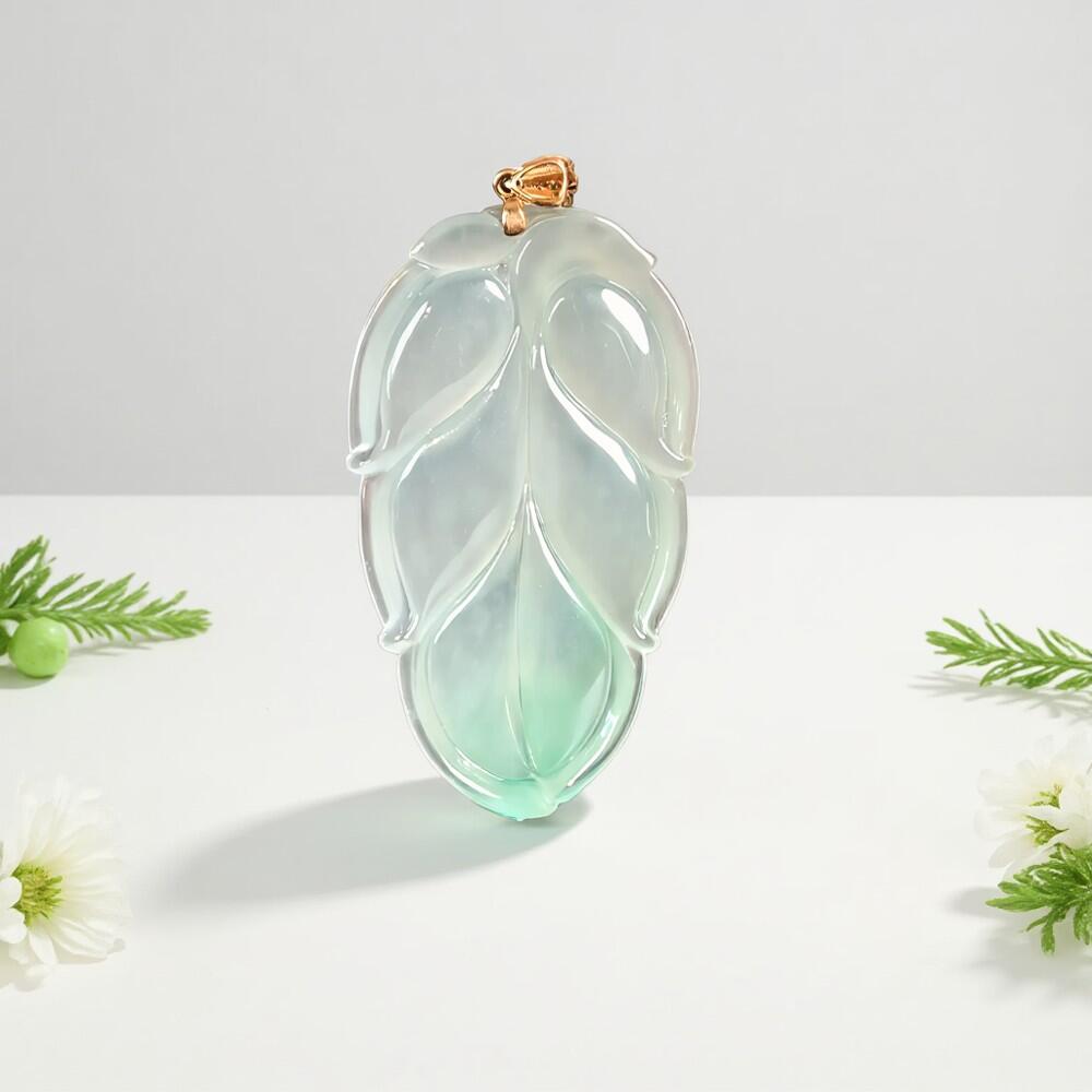 碧月说宝 君子怀瑾·当代和田玉清风专场(六) 18k镶钻冰种翡翠大业有成