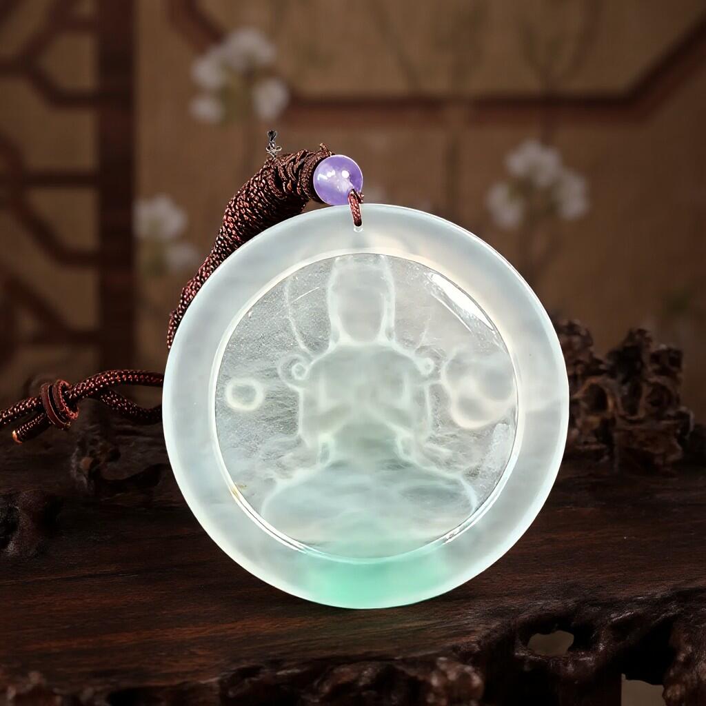 碧月说宝 君子怀瑾·当代和田玉清风专场(五) 老坑冰种观音挂件