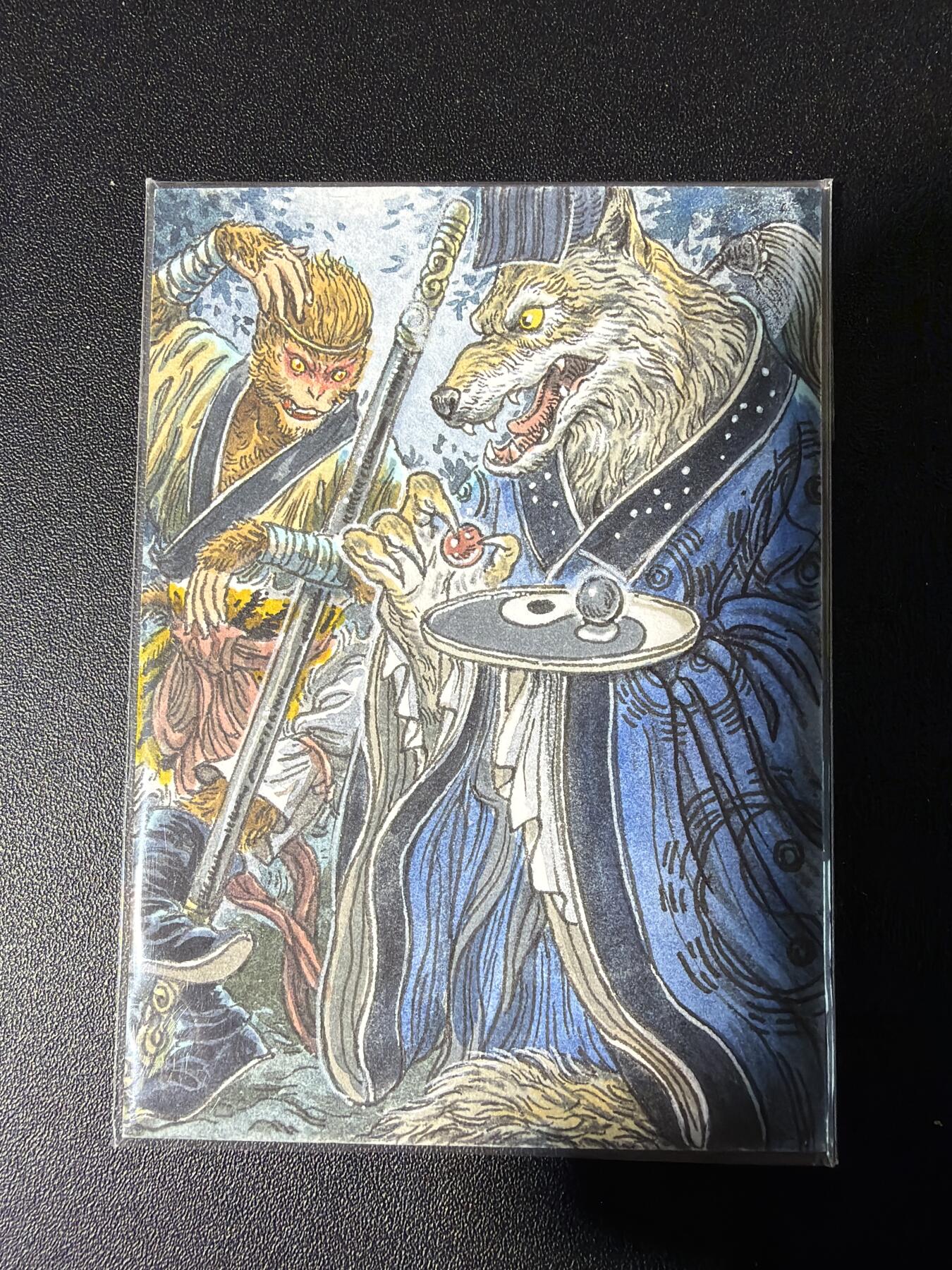 NO.28 好又多金牌大场，每周一站式配齐，方便凑单！（周6晚9点截拍，卖家送拍0抽成！） 【1/1手绘卡】多吉老师签绘 智伏黑熊精 26年新绘原稿【熊王贪饵吞奇物，大圣藏形探腑肝】