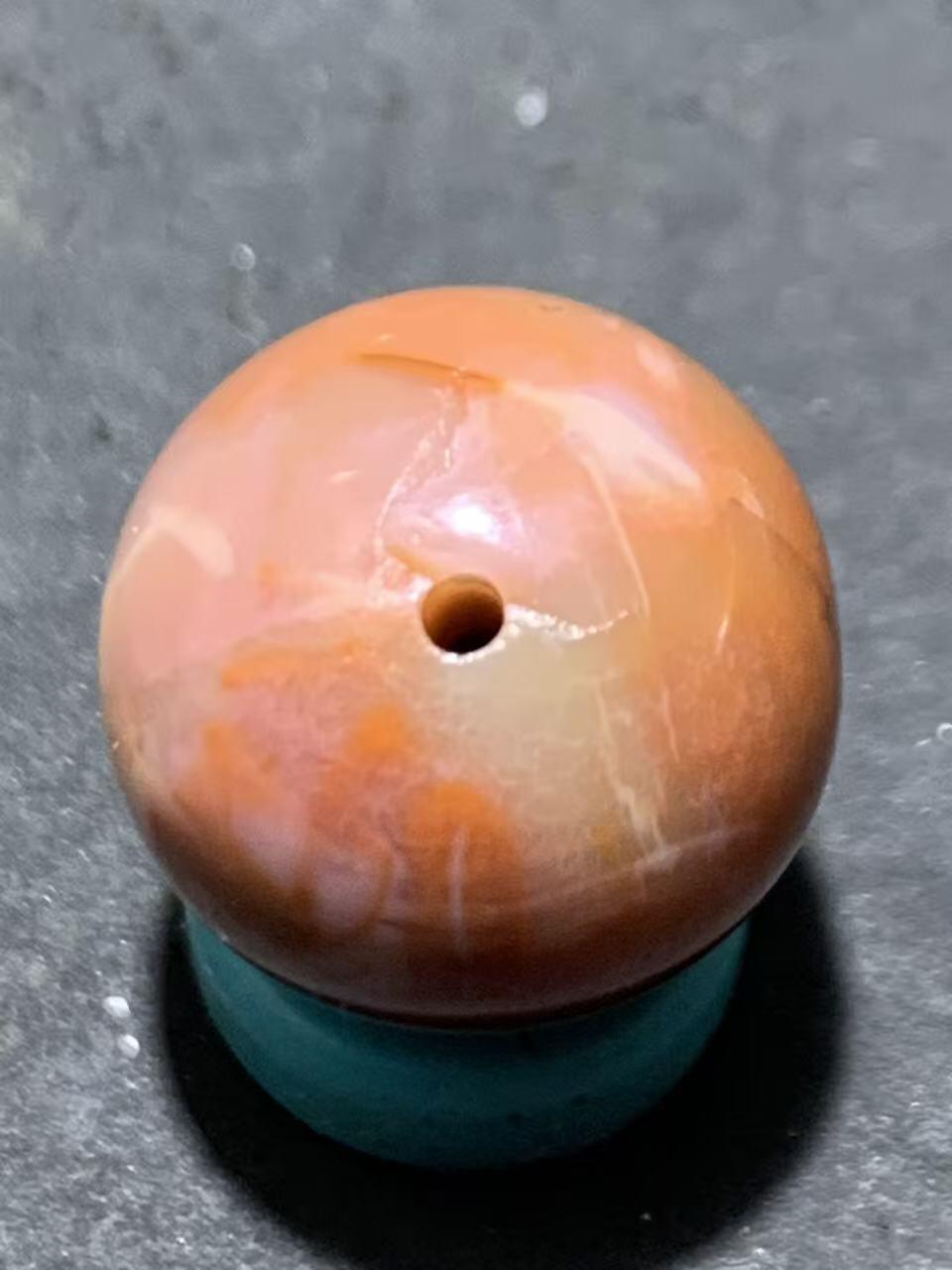 川料南红玛瑙通货圆珠一颗！配串利器！