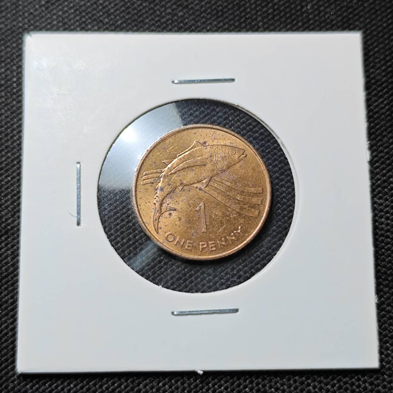 KK钱币收藏小铺  第409期 2月预留时间 周末发货  英属阿森松岛1便士铜币