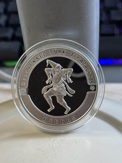 第195期拍卖 - 土耳其2017年小丑1盎司纪念银币，925银，发行2000枚，有小氧化点