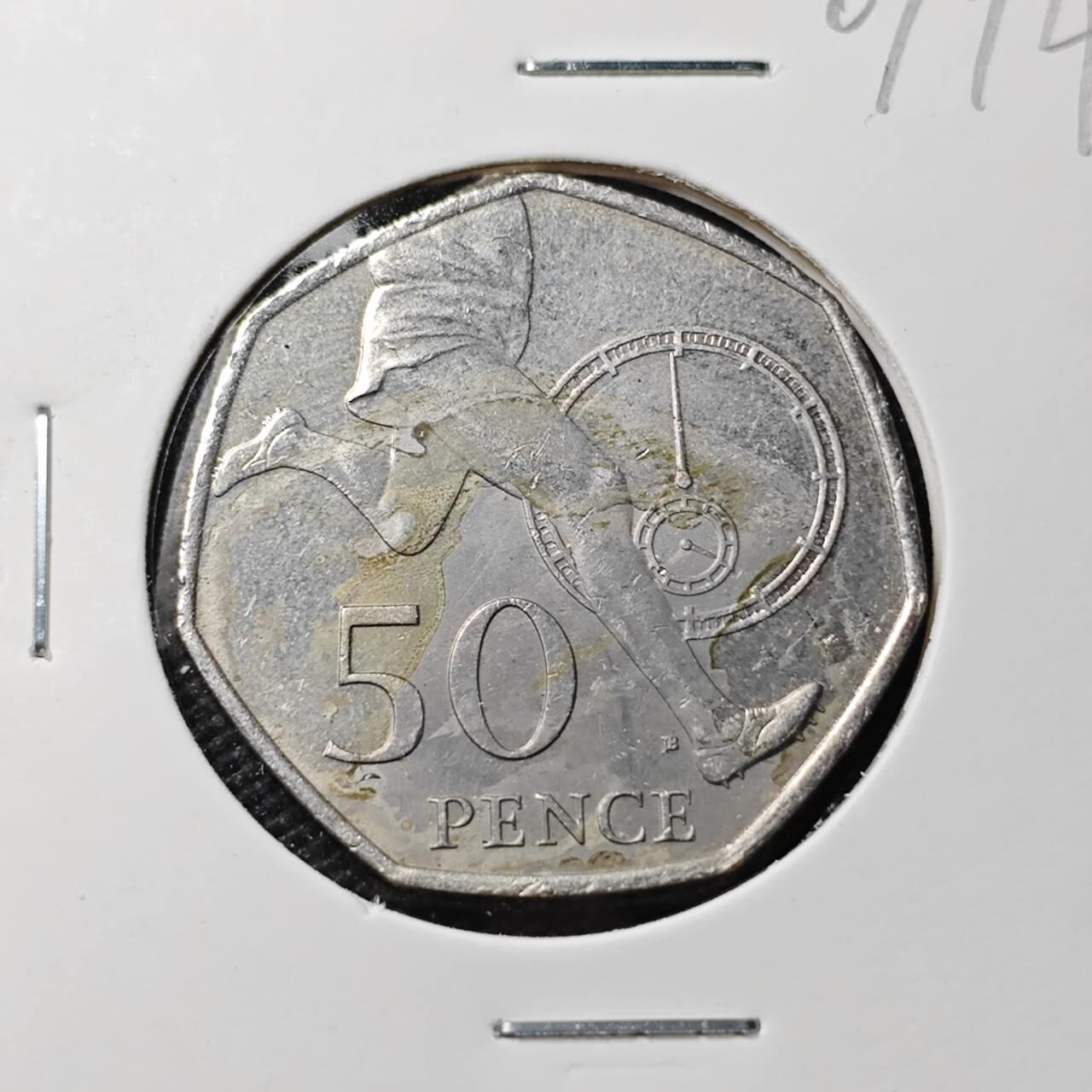 KK钱币收藏小铺  第407期 2月预留时间 周末发货  英国50便士纪念币