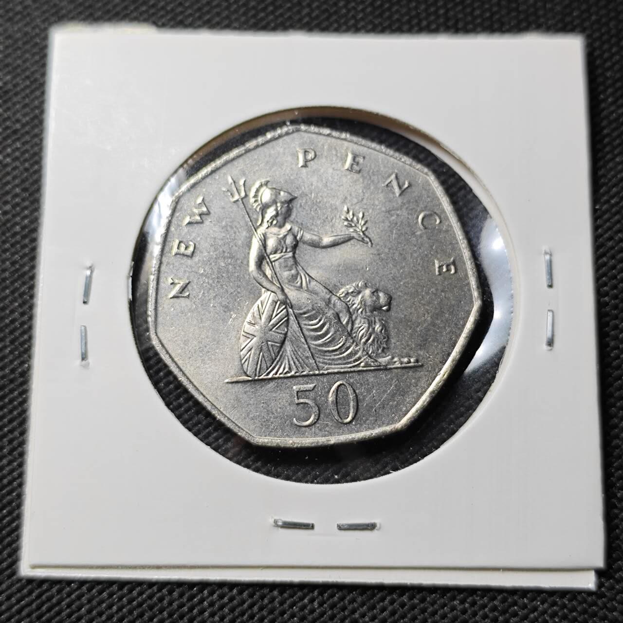 KK钱币收藏小铺  第407期 2月预留时间 周末发货  英国50便士 大50便士