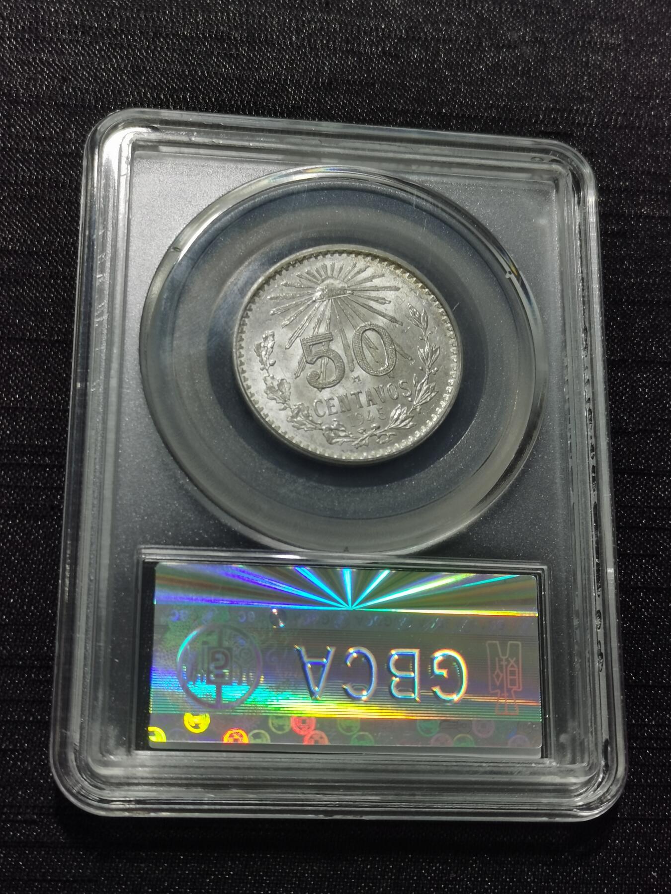 天下钱庄专场欢迎参拍 墨西哥小鹰50分银币