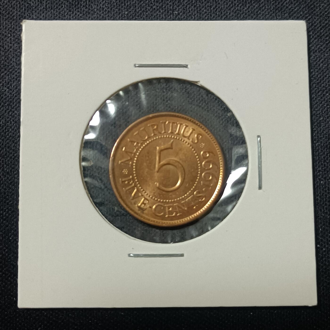 【游宝拍卖】丙午马年第15期 毛里求斯5分 1999年