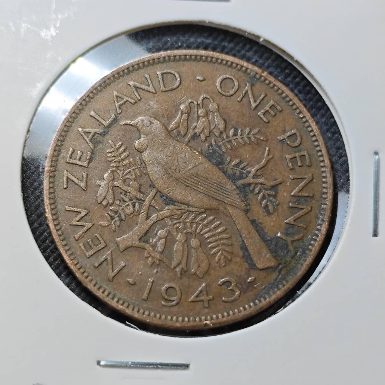 KK钱币收藏小铺  第409期 2月预留时间 周末发货  新西兰1便士铜币