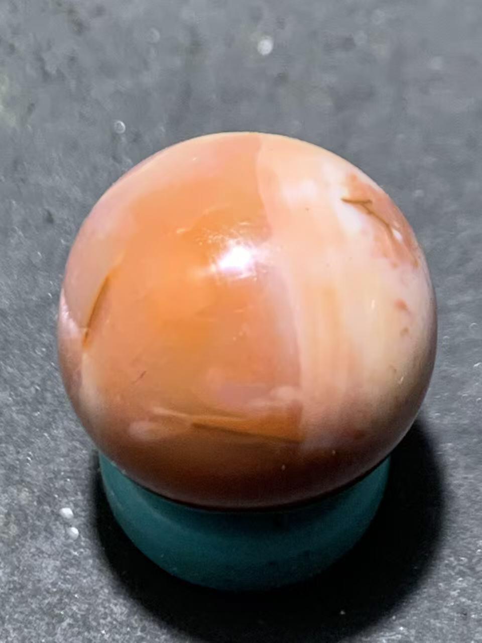 川料南红玛瑙通货圆珠一颗！配串利器！