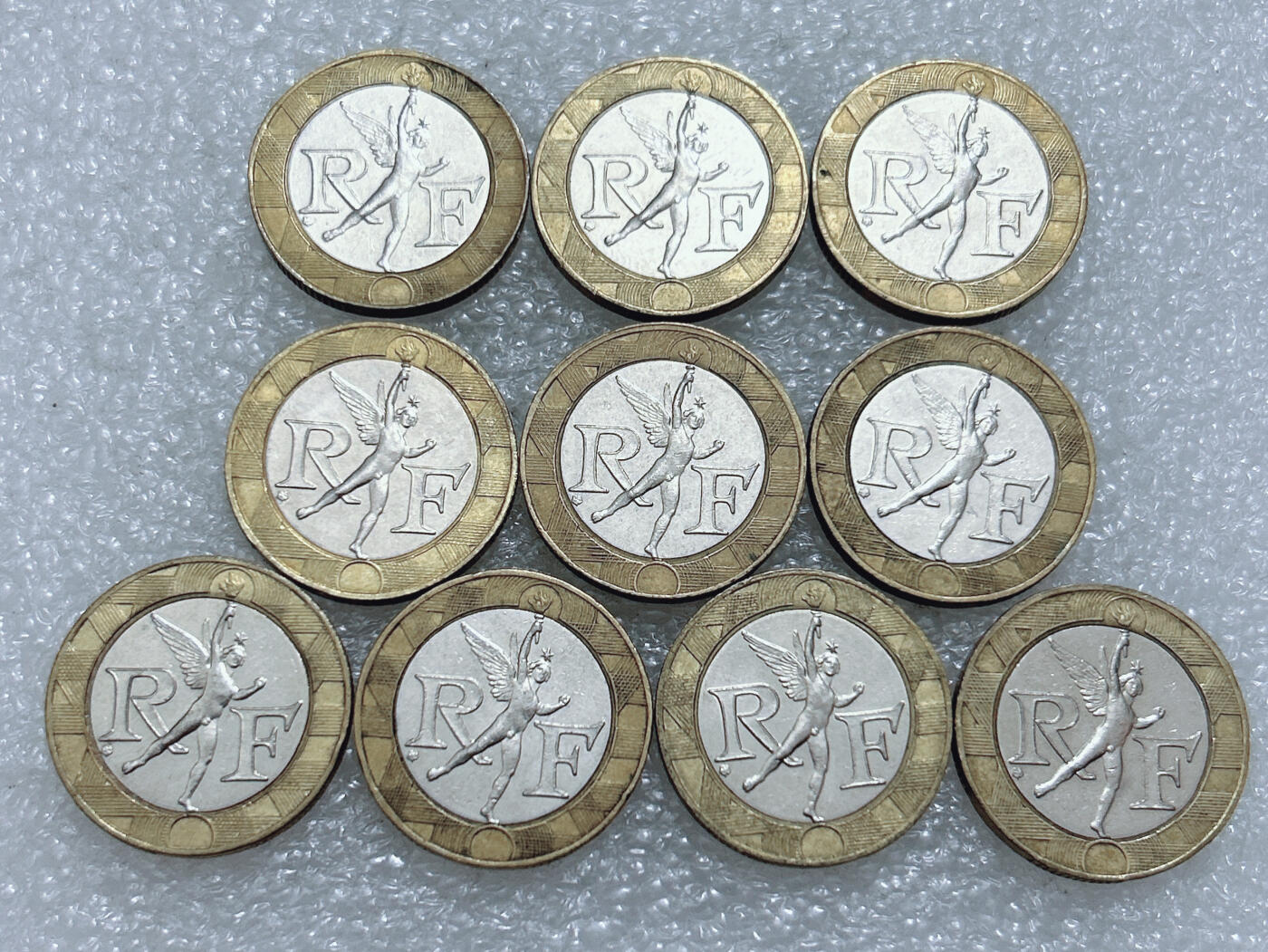 第一海外回流一元起拍收藏 散集专场  第306期 法国10法郎双色币 10枚