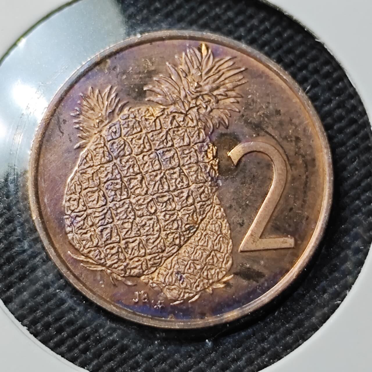 KK钱币收藏小铺  第408期 2月预留时间 周末发货  1976库克2分 精制币