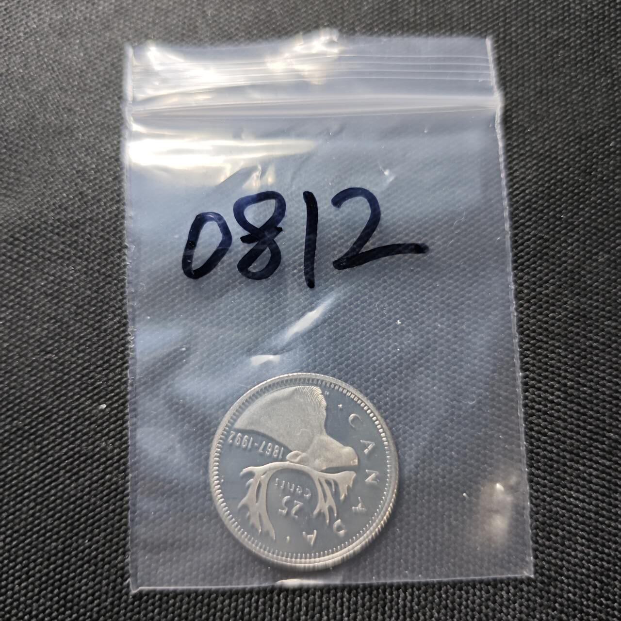 KK钱币收藏小铺  第408期 2月预留时间 周末发货    1992加拿大25分精制 纪念币