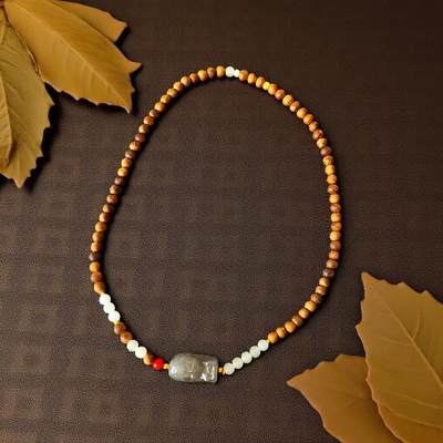 碧月说宝 君子怀瑾·当代和田玉清风专场(五) - 沉香烟紫绿度母双圈手串