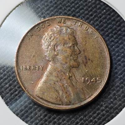 KK钱币收藏小铺  第408期 2月预留时间 周末发货 -  1945美国麦穗一分铜币