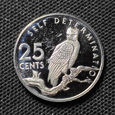 KK钱币收藏小铺  第408期 2月预留时间 周末发货 -   1980圭亚那25分精制