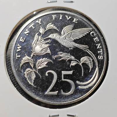 KK钱币收藏小铺  第408期 2月预留时间 周末发货 -  1973 牙买加25分精制币