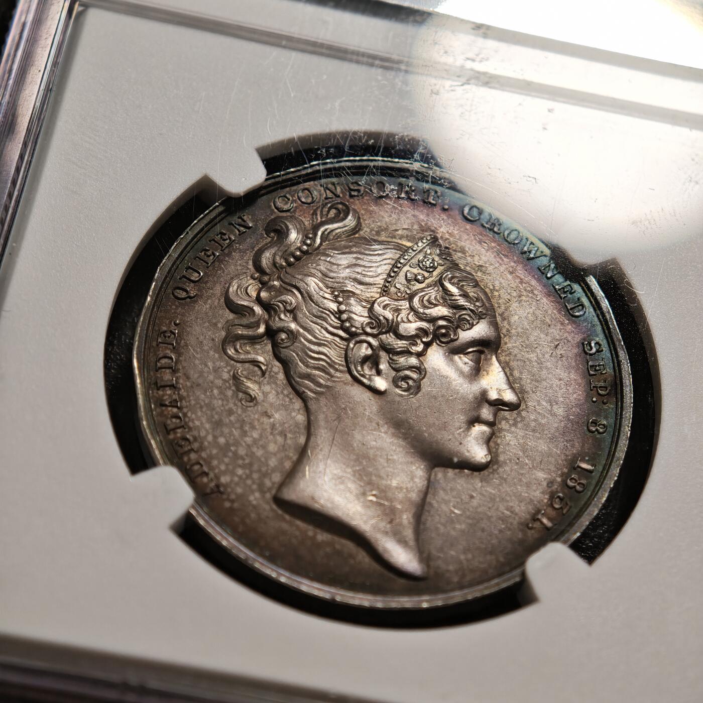 【德藏】世界币章拍卖第169期（拍品征集中~欢迎藏友联系） 1831年 英国威廉四世加冕纪念银章 NGC UNC 立体感极强