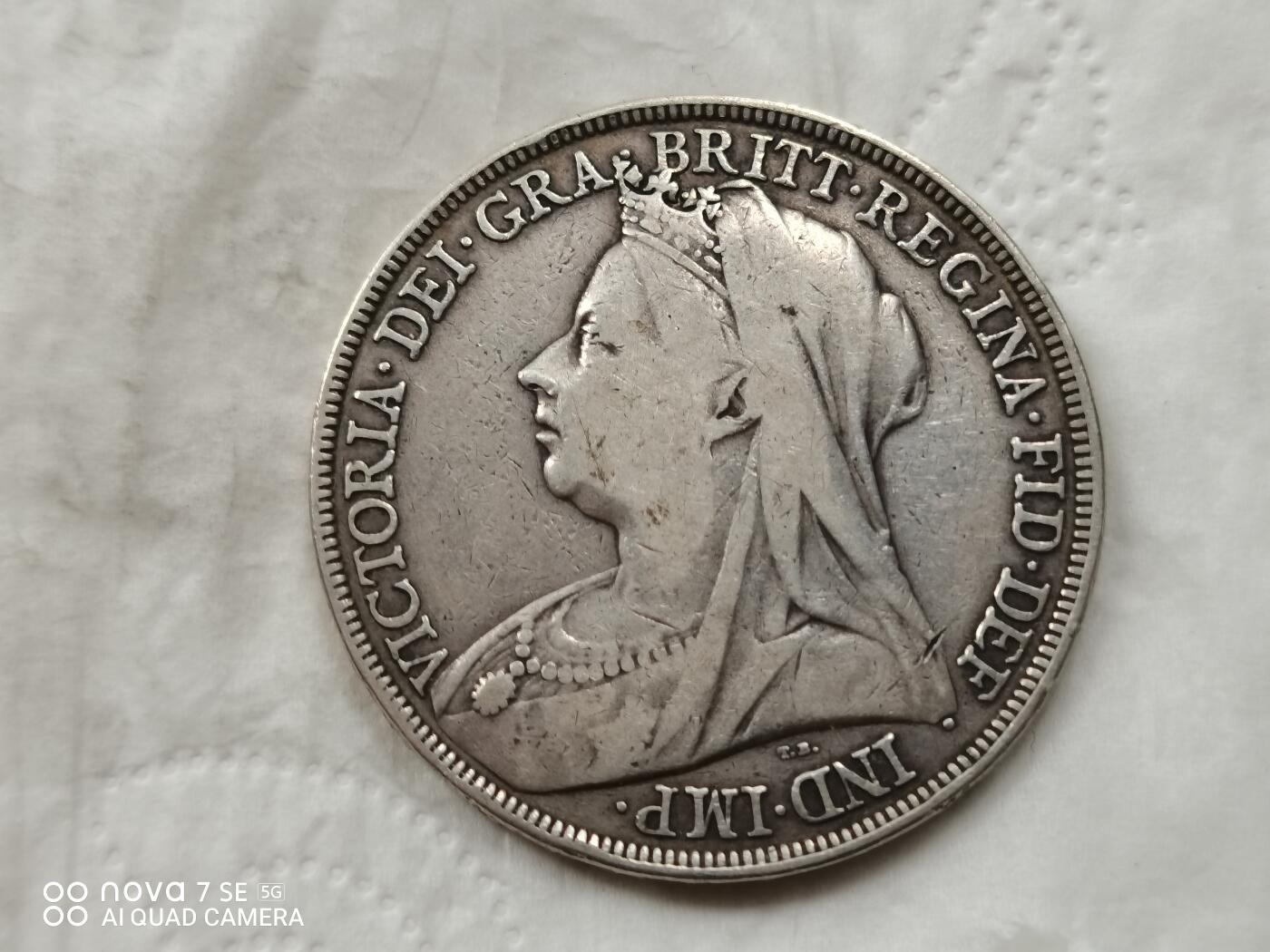 银币 1893年英国马剑大银币（28克）