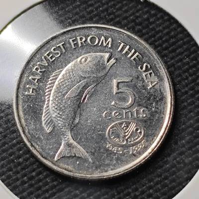 KK钱币收藏小铺  第407期 2月预留时间 周末发货 -  1995斐济5分 纪念币