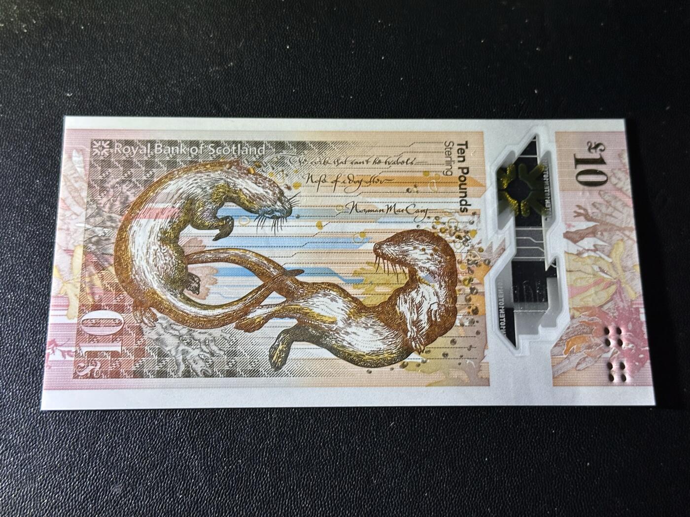 《外钞收藏家》第六百二十一期（精选场）（长期征集拍品、欢迎藏友们联系合作） 2016年苏格兰皇家银行10镑 AA冠 全新UNC 无4