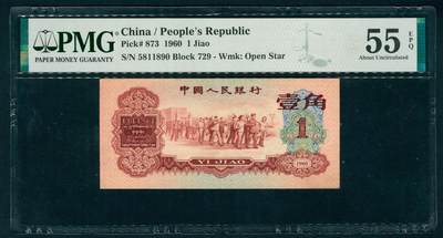 上海炎玺拍卖 玺藏千秋 - 第三版人民币枣红壹角