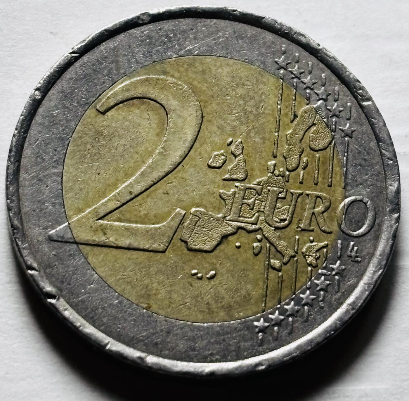 文馨钱币收藏第 298 场，长期接代拍业务 2002 年法国 2 欧元