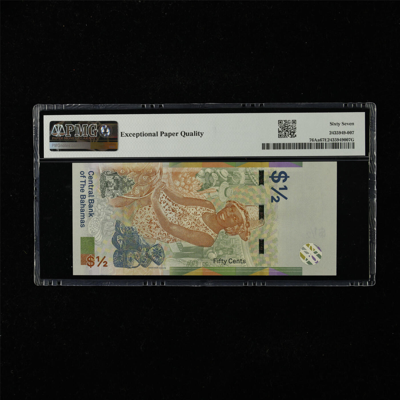 【亘邦集藏】第224期拍卖 2019年 巴哈马0.5元 PMG 67EPQ A188639