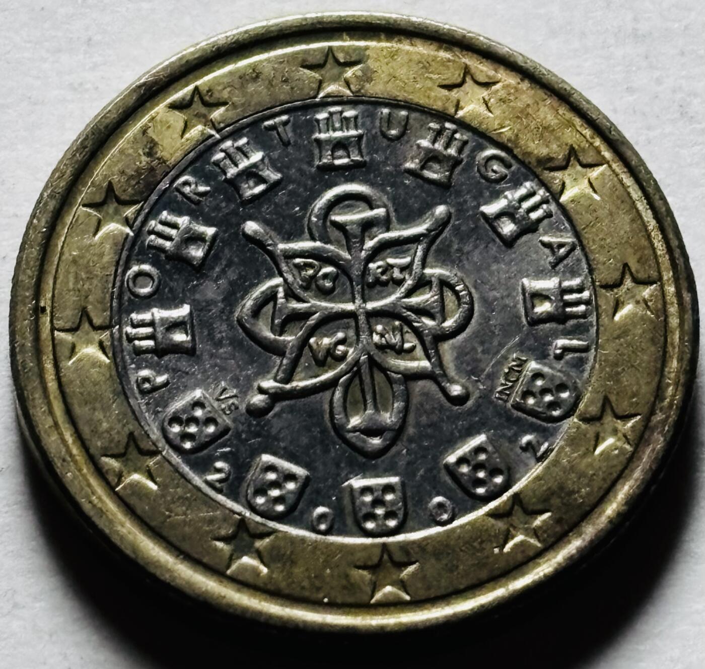 文馨钱币收藏第 298 场，长期接代拍业务 2002 年葡萄牙 1 欧元 第一版首发