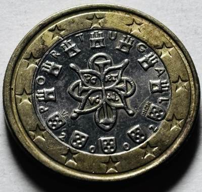 文馨钱币收藏第 298 场，长期接代拍业务 - 2002 年葡萄牙 1 欧元 第一版首发